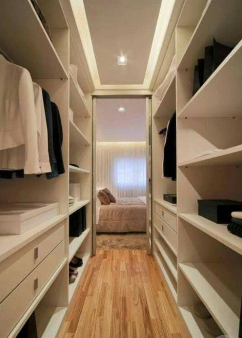 П-образная гардеробная комната в спальню Ярославль