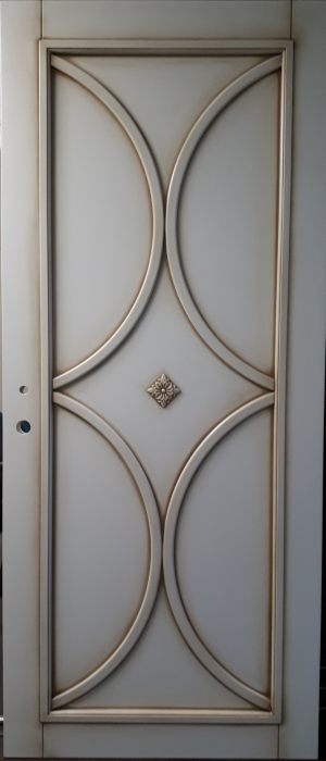 Межкомнатная дверь в профиле массив (эмаль с патиной) Ярославль