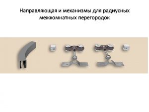 Направляющая и механизмы верхний подвес для радиусных межкомнатных перегородок Ярославль